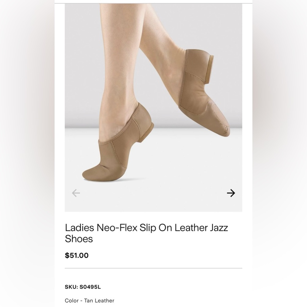 Ladies Neo-Flex Slip On Leather Jazz